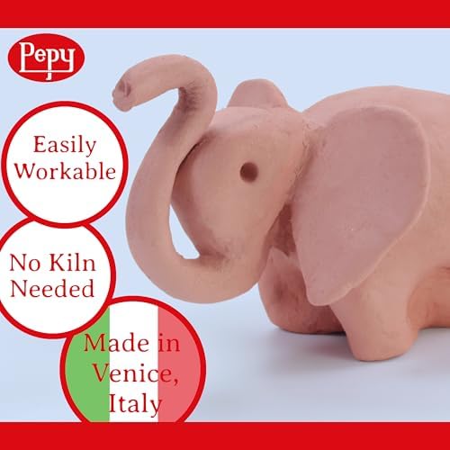 Pepy Premium European Air Dry Modeling Clay Terracotta 3 Pack 2.2 lb Bars, 6.6 lbs Total, Easy to Use Air-Hardening Clay for Classroom and Montessori Sculpting and Crafts Projects - Image 2