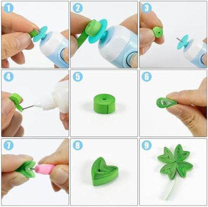 2-in-1 Electric Quilling Pen, Dual Tips for 1/16-3/8 in (1.5-10mm) Strips - Image 6