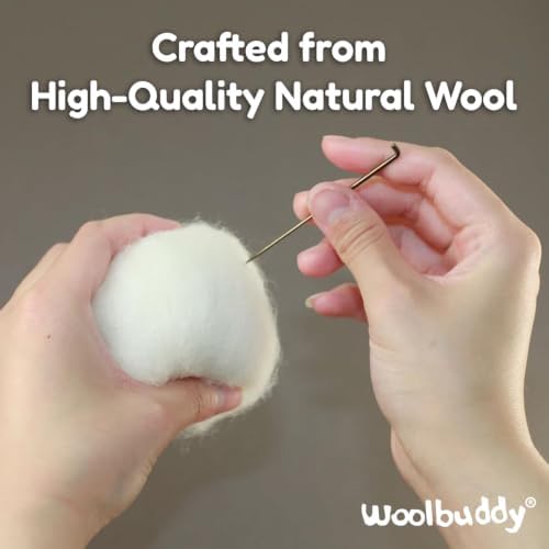 Woolbuddy Wool Felt Balls 12 PCS for Needle Felting 3 Size (3, 2.7, 2 Inch) - Image 7