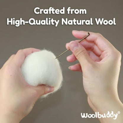 Woolbuddy Wool Felt Balls 12 PCS for Needle Felting 3 Size (3, 2.7, 2 Inch) - Image 7
