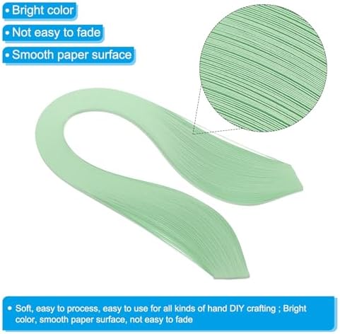 PATIKIL 600pcs Quilling Strips Paper 1/8"(3mm) 39cm Origami Paper Quilling Strip for Art DIY Craft Christmas, Green - Image 3