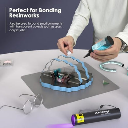 Akisey 50g UV Resin Kit with Light for Bonding & Fast Curing in Seconds - Image 6