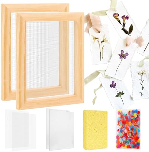 Aboofx Paper Making Kit, A7 Mini Paper Making Screen Frame Kit(3"x4") - Image 2