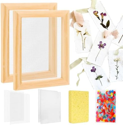 Aboofx Paper Making Kit, A7 Mini Paper Making Screen Frame Kit(3"x4") - Image 2
