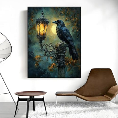 Gothic Raven Paint by Numbers Kit for Adults Framed Canvas, Frameworkless - Image 5