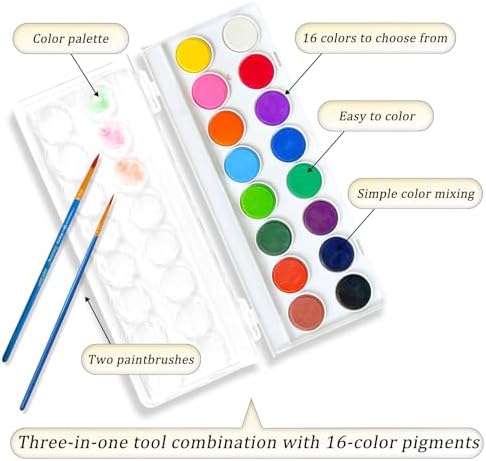 Watercolor Workbooks for Adults Beginners & Teens, 16 Colors 15 Beautiful Paintings, Pre-Outlined Designs, Easy Watercolor Art Book（Pet） - Image 3
