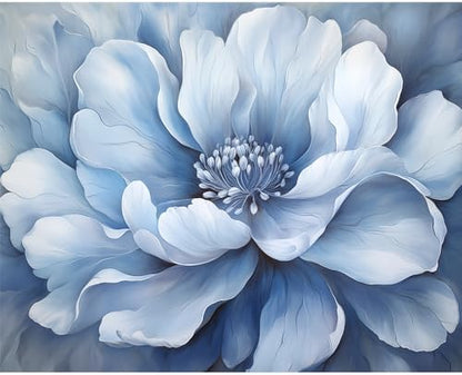 Natuyalo Paint by Numbers for Adults - DIY Adult Paint by Number Kits Painting on Canvas Blue Flower Painting by Numbers for Beginners, Art Craft Kits for Adults (16x20 Inch) by Natuyalo