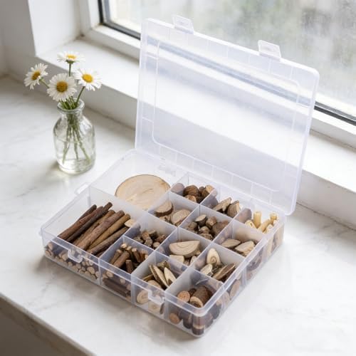 BESPORTBLE 1 Box DIY Wood Chip Craft Kit with Rustic Natural Wood Sticks and Twigs for Decoration, Easy DIY Craft Supplies and Adults, for Family Projects and Dining Room Centerpieces - Image 5