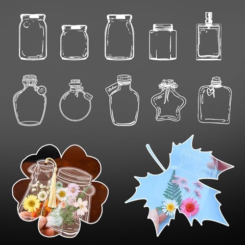 40Pcs Transparent Dried Flower Bookmarks, Dried Flower Bookmark Kit, Handmade DIY Bookmarks for Pressed Flowers, Thousand Flower Bookmark for Kids Women Men, Book Lovers by Artlaza