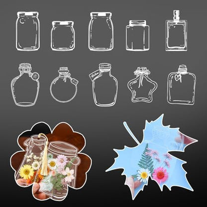 40Pcs Transparent Dried Flower Bookmarks, Dried Flower Bookmark Kit, Handmade DIY Bookmarks for Pressed Flowers, Thousand Flower Bookmark for Kids Women Men, Book Lovers by Artlaza