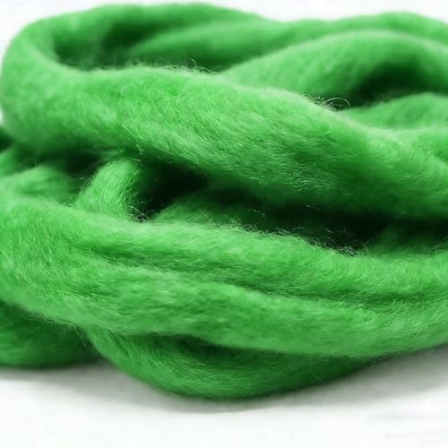 3.4oz Needle Felting Wool Jolly Green for DIY Needle Craft Enthusiasts - Image 3