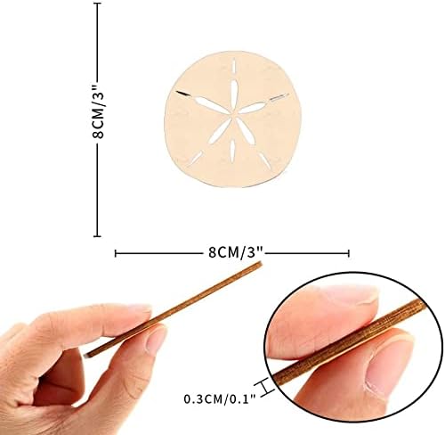 Sand Dollar Wood Craft Unfinished Wooden Cutout Art DIY Wooden Sign Inspirational Wall Plaque Vintage Wall Art Decor for Front Door Entryway Porch Bar Pub Party - Image 3