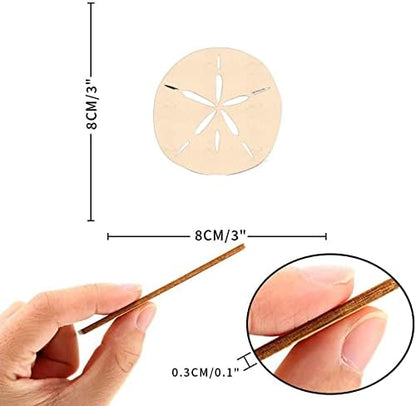Sand Dollar Wood Craft Unfinished Wooden Cutout Art DIY Wooden Sign Inspirational Wall Plaque Vintage Wall Art Decor for Front Door Entryway Porch Bar Pub Party - Image 3