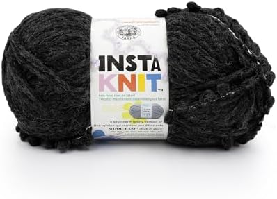 Lion Brand Yarn InstaKnit Beginner Yarn for Knitting, Soot Yourself, 1 Pack by LionBrandYarn