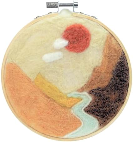 Woolbuddy Wool Painting Felting Hoop Kit (Amber Valley) for Beginner Adults - Image 7