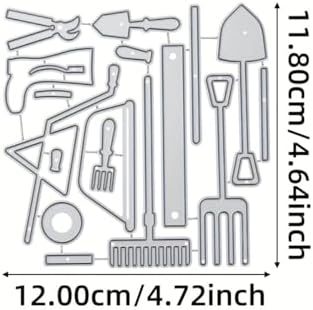 Lapoo Tool Metal Cutting Die for Scrapbooking - Durable, Cut Stencils for DIY Scrapbook Photo Album Decorative Paper Card, Card Making Supplies, Embossing (Agricultural Tools 4.7 x 4.6 in) - Image 4