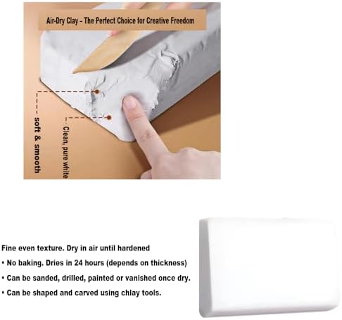 2lb Air-Hardening Modeling Clay - Stone Air Dry Clay,Introductory Air Dry Modeling Clay for All Ages - Molding Clay for Sculpting,Great for Modeling,Sculpting,DIY Jewelry Making Projects - Image 2