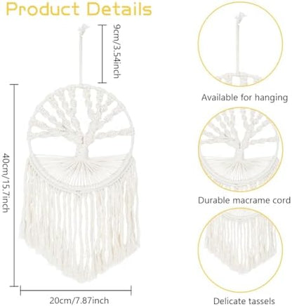 FREEBLOSS DIY Macrame Tree of Life Wall Hanging Kit Macrame Tapestry Wall Hanging Tree of Life Dreamcatcher Wall Hanging Decor for Living Room Macrame Kit for Beginner with Instruction - Image 2