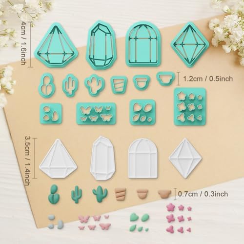 ORIGACH 14 Pcs Cactus & Terrarium Polymer Clay Cutters - Image 3