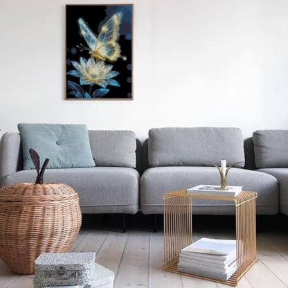 Butterfly Flower Stamped Cross Stitch Kits Flower Cross Stitch Patterns,Dimensions Cross Stitch Kits Embroidery Kit Arts and Crafts for Beginners 15.7x11.8 inch - Image 4