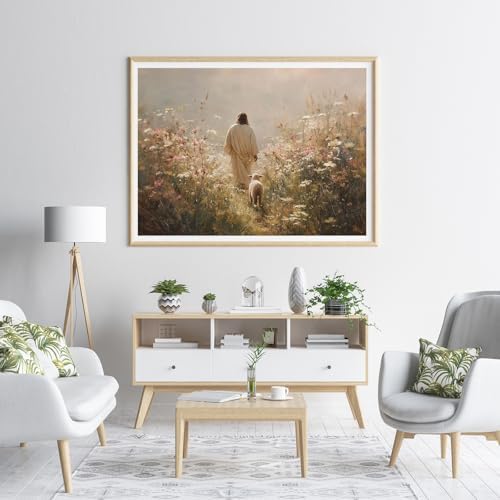 Jesus Paint by Numbers Kit for Adults Framed Canvas, with Wooden Easel - Image 5