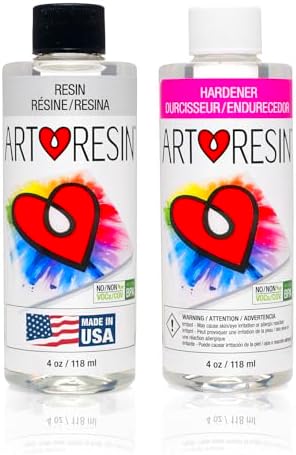 ArtResin Epoxy Resin – High-Gloss Clear Coat for Artwork - 8 oz (4 oz Resin + 4 oz Hardener) (236 ml) by ArtResin
