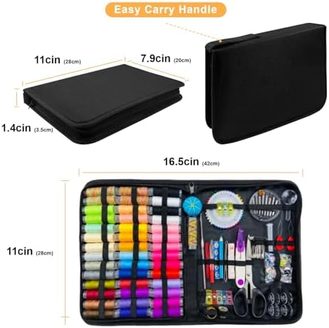 HYHJMISTY Sewing kit, Needle and Thread Kit for Sewing, 186 Pcs Sewing Accessories for Travel, Home, School and DIY Gift, Needles, Scissors, 43XL Thread Spools - Image 6