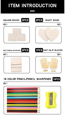 Grafken Wood-Burning Kit, 112-piece Wood-Burning Tool Kit, Adjustable Temperature DIY Embossing Carving Soldering, Embossing/Welding/Carving Skills for Adults and Children - Image 3