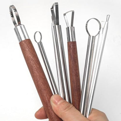 Complete Pottery Making Set Including Aluminum Clay Shaping and Trimming Instrument Long Clay Equipment - Image 7