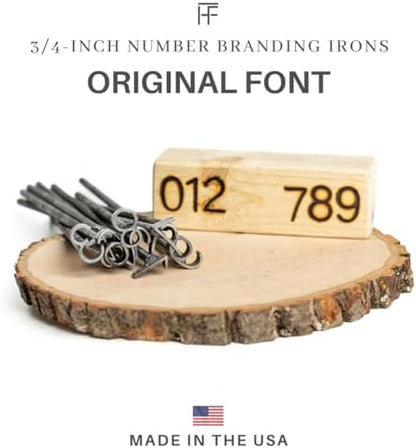 3/4" Number Mini Steel Branding Irons Kit for Hats, Wood Burning, DIY Beginner Adult Crafts Bullet Points - Image 2