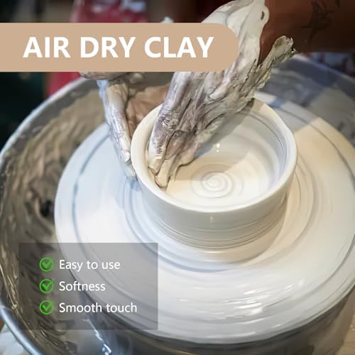 VIBRATITE 10LB Air Dry Clay, White Modeling Clay for Pottery & Sculpting - Image 2