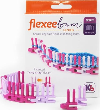Authentic Knitting Board Flexee Loom Links Skinny, Small Gauge, for Thin Yarn, 48 Links, 96 pegs by AuthenticKnittingBoard