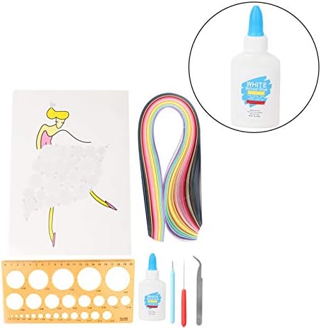 Cloimei Professional Paper Quilling Tools Kit with Ruler Tweezer Glue Awl for DIY Crafts Beginners Adults Classroom Home Decorations Art Projects - Image 5