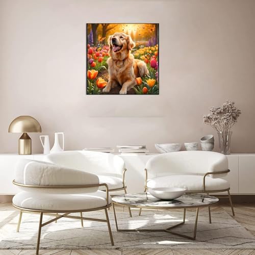 Lophomie Diamond Art Kits for Adults, 5D Dog Diamond Painting Kits 12x16 in - Image 3