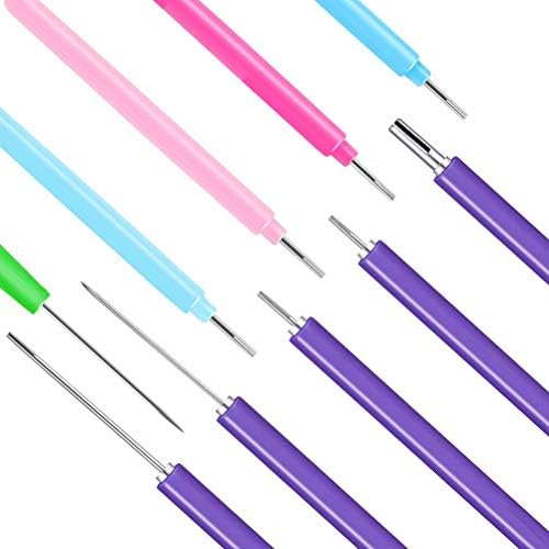12 Pack Paper Quilling Tools Set, Slotted Needle Pens with Tweezers - Image 2