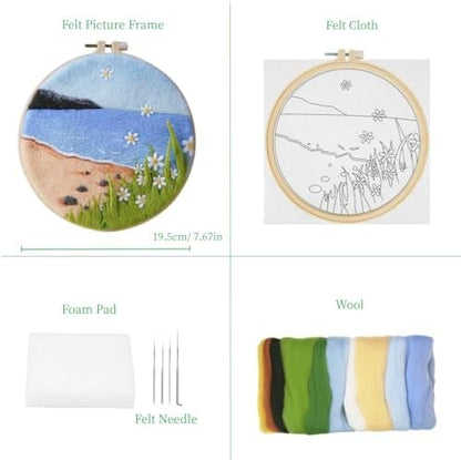 Fazanwey Needle Felting Kits Beginners,DIY Wool Needle Felt Starter Kit - Image 2