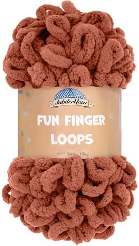 JubileeYarn Fun Finger Loops Yarn - Umber - 1 Skein by BambooMN