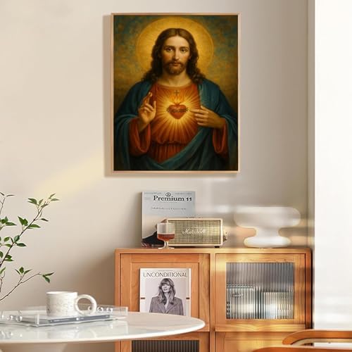 Jesus Paint by Numbers Kit for Adults Framed Canvas 12X16 in, Frameworkless - Image 5