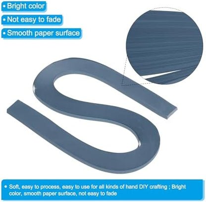 PATIKIL 120pcs Quilling Strips Paper 3/16"(5.2mm) 21"(54cm) Origami Paper Quilling Strip for Art DIY Hand Craft Christmas, Navy Blue - Image 3