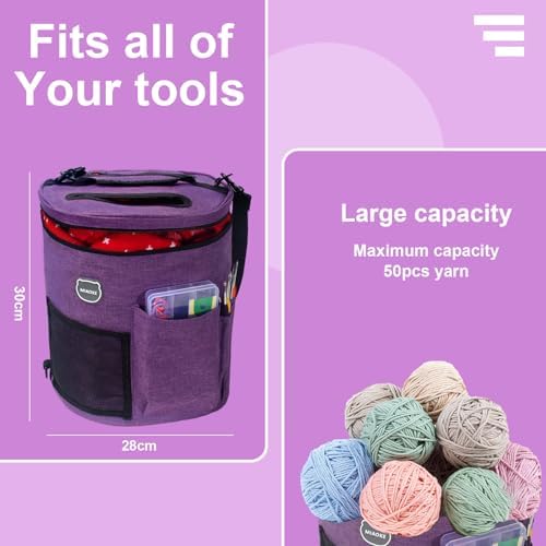 79Pc Crochet Kit,Crocheting Starter Kits with Waterproof Bag & Accessories - Image 4