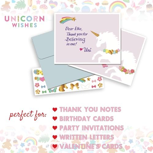 Mrs. Grossman's Design Your Own Sticker Notecards, Unicorn Wishes - Image 3