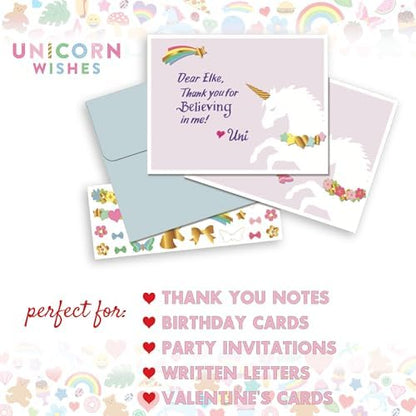 Mrs. Grossman's Design Your Own Sticker Notecards, Unicorn Wishes - Image 3