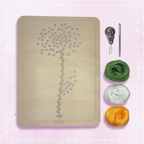 Wooden Flower Lacing Embroidery Kits for Beginners, Set of 5 Learn-to-Stitch Craft Boards, Sewing & Embroidery Art Kits for Kids Ages 8+, DIY Craft Projects, Educational Gifts, Party Favors (Summer) - Image 4