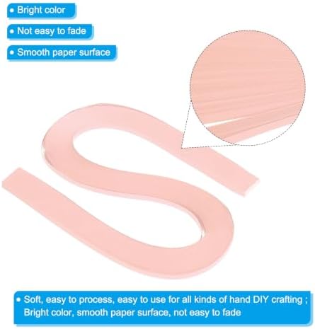 PATIKIL 240pcs Quilling Strips Paper 3/16"(5mm) 21"(54cm) Origami Paper Quilling Strip for Art DIY Hand Craft Christmas, Pink - Image 3