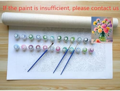 ACANDYL Flower Paint by Numbers Kit for Adults Beginner Paint by Numbers for Adults Carnation Canvas Painting by Number DIY Acrylic Oil Painting on Canvas Arts Craft Decoration 16x20 Inch - Image 6