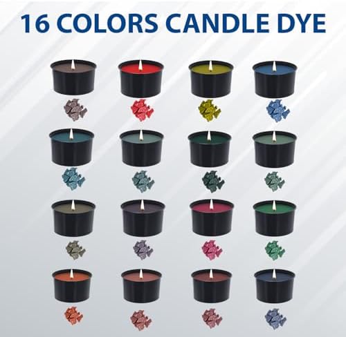 AXUANHUA Complete Candle Making Kits - Candle Making Kit for Adults - DIY Candle Making Supplies Include 10 Jars, 4 Soy Wax, 16 Dyes, 100 Candlewicks, 4 Scents & Many More - Arts and Crafts for Adults - Image 3