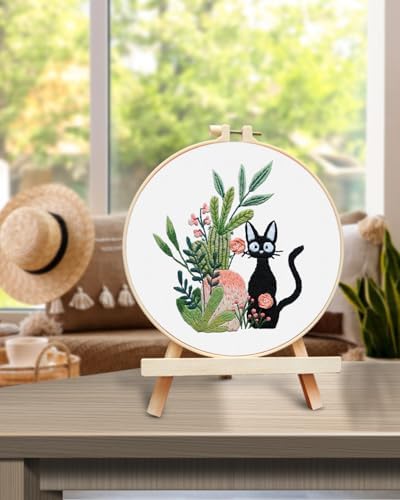 TINDTOP Embroidery Kit for Beginners Adult, Cat Embroidery Kit - Image 5