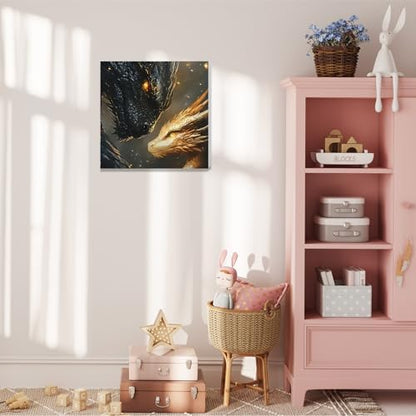 Dragon Paint by Numbers with Frame, Paint by Numbers Kit for Adults 10x10 - Image 6