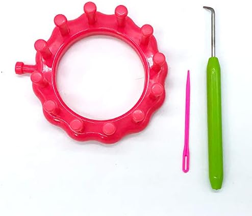 WAYION Round Knitting Loom Plastic Hat Weaving Looms Kit with Loom Hook/Needle, Creativity for Friends Small Knitting Loom Kit - Perfect for Sock, Hat, Leg & Arm Warmers, Scarf & More (Pink) - Image 2
