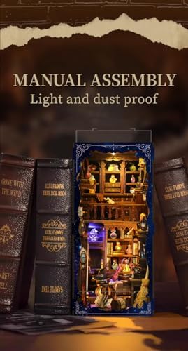 Book Nook Mystical Wizard House DIY Miniature Kit with LED Lights - 3D Magic Cottage Model for Home Decor & Creative Gift - Image 4